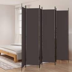 Multifarvet Rumdelere vidaXL 6-Panels 300 x 220 cm Stof Brun Rumdeler