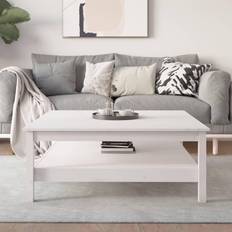 vidaXL White 100 x 100 x 40 cm Coffee Table