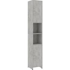 Armarios Altos de Baño rebaja vidaXL Armario Baño Madera Contrachapada Gris Hormigón 30 x 30 x 183.5 cm