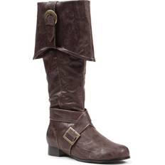 Abiti eleganti Ellie Shoes Brown Buckle Men's Pirate Costume Boots Pirate Accessories