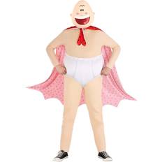 Captain Underpants Adult Costume Red/Skin Color/White