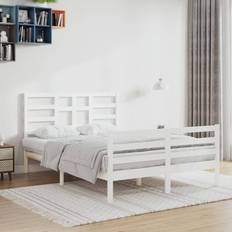 vidaXL white, Solid Wood Bed Frame Bed Base