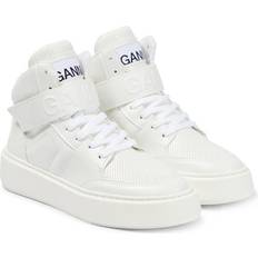 High top sneakers Ganni Sporty Mix Cupsole High Top Velcro Sneakers Egret Hvid