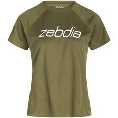 Zebdia sports logo T-shirt dam, Militärgrön