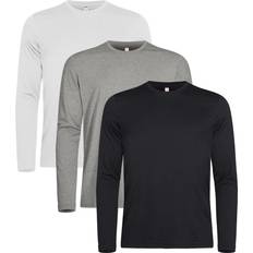 Langærmet t shirt mænd Clique Herrer Langærmet T-shirt Hvid Modekompagniet.dk