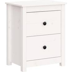 Furu Nattbord vidaXL white, 1 1/2x Pine Bedside Table