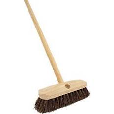 Bentley STIFF BASSINE BROOM SCRUBBER 9" + WOODEN HANDLE 4 X