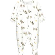 Cheap Jumpsuits Children's Clothing Name It Noos Nightsuit - Bright White/Farm Anim