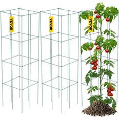 VEVOR Outdoor Planter Boxes VEVOR 14.6 14.6 39.4 Tomato Cages for Garden Square Plant Support Cages Tomato