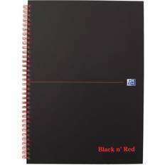 Schwarz Kalender & Notizblöcke Oxford Spiralbuch Office Black 'n Red A5 kariert