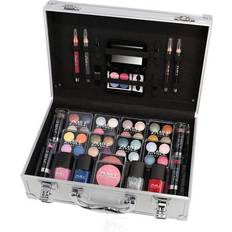 Gaveeske & Sett Zmile Cosmetics Vegan vanity case makeup storage carry travel gift box 51pc set