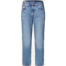 S Jeans Levi's 501 Crop Jeans - Medium Indigo Worn In