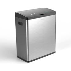 Dual trash and recycling N' Sort The 16 Gallon Motion Sensor Dual Trash Recycling Bin