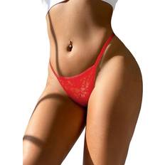2-pack Lace Thongs Red