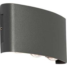 Lighting QAZQA Buiten donkergrijs Wandlampe