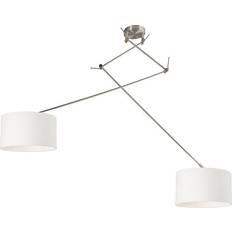 Lighting QAZQA Hanging steel with Blitz II Pendant Lamp