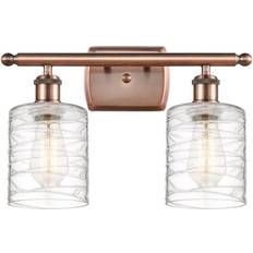 Copper Wall Flush Lights Innovations Lighting 516-2W-9-16 Cobbleskill Vanity Cobbleskill Wall Flush Light