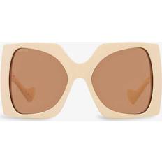 Gucci Women Sunglasses Gucci Blondie GG Oversized Square-Frame Acetate