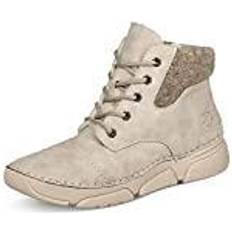 Rieker Femme Chaussures Rieker Bottines À Lacets - Crème/Chamois