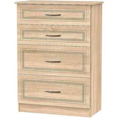 Oaks - White Chest of Drawers Swift Deep Chest of Drawer 76.5x107.5cm