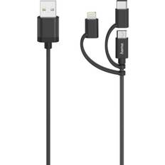 Hama Cable Micro-USB 3 En 1 USB-C Lightning 2 .0 0.75 m