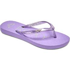 Kardborrar Flip-flops Barnskor Roxy Girls Viva Sparkle Flip Flops Heather Purple