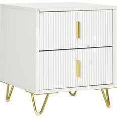 Gold Bedside Tables Homcom Nightstand White Bedside Table 40x40cm