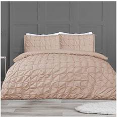 Sleepdown Ruched Pleats Duvet Cover Pink (260x220cm)