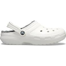 Crocs Kid's Classic Lined Clog - White/Grey