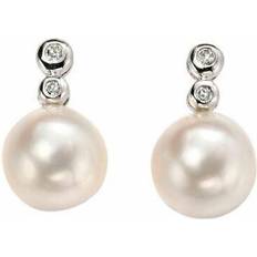 Diamond and pearl Elements Diamond Pearl Earrings GE896WZ475