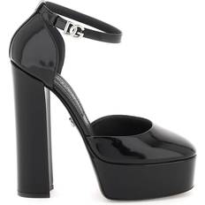 Argent Escarpins et Talons Dolce & Gabbana Polished Calfskin Platforms Dames