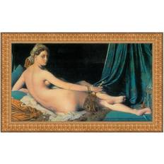 Design Toscano Le Grande Odalisque Canvas Replica Painting Small Framed Art