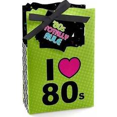 Popcorn Boxes 80's retro totally 1980s party favor boxes set of 12