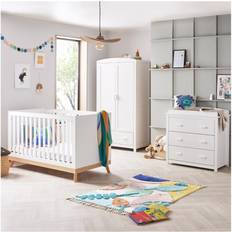 White Furniture Set Kid's Room Babymore Mona 3 Piece Nursery Furniture Set White