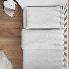 Safe Nights Grey Star Cot Bed 100% Cotton Set