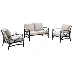 Outdoor Sofas & Benches Crosley Furniture Kaplan Cream Outdoor Sofa