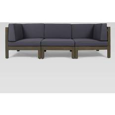 Outdoor Sofas Christopher Knight Home Brava Cushioned Acacia Outdoor Sofa