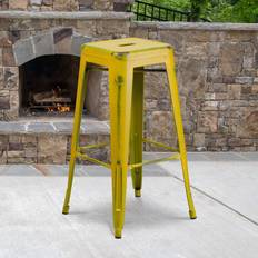 Yellow Bar Stools Flash Furniture Commercial Grade 4 Pack Bar Stool