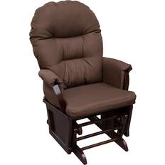 Furniture Homcom Dark Nursery Glider Rocking Chair