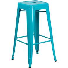 Flash Furniture Barstolar Flash Furniture Colorful Restaurant Barstool Crystal Teal-Blue ETBT350330CB Taburete de bar