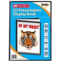 Clipboards & Display Stands Tiger A3 Presentation Display Book 40 Pocket