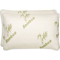 Pillows Bamboo Memory Foam Removable Cover Complete Decoration Pillows Green, White