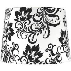 Aspen Creative Corporation 14 Off White Black Floral Hardback Empire Shade