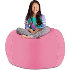 Pink Beanbags Posh Creations Stuffable Kids Stuffed Animal Storage Bean Bag Chair Cover