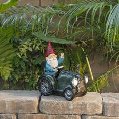 Alpine Corporation WQA1378SLR-GN Solar Riding Gnome Tractor