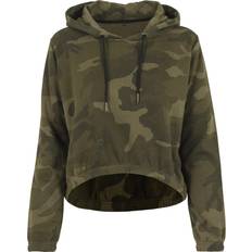 Camouflage - Women Jumpers Build Your Brand Camo Cropped Hoodie