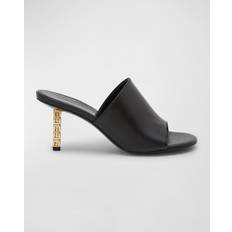 Givenchy Heeled Sandals Givenchy G Cube Leather Mules - Black