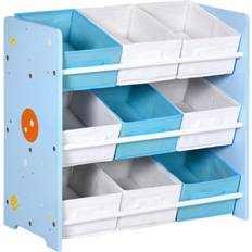 Blue Storage Boxes ZONEKIZ Storage Unit W/9 Removable Storage Baskets Nursery Playroom, Blue