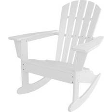 White Outdoor Rocking Chairs Polywood South Beach Plastic/Resin Rocking Adirondack