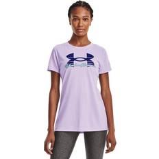 Under Armour Women's Tech Script Logo Tee, Medium, Med Purple